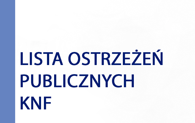 Lista ostrzee publicznych KNF kafelki